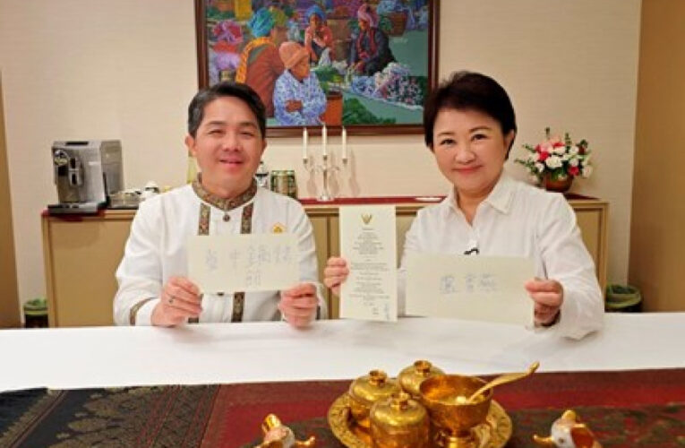 溫暖笑容傳遞泰式熱情！ 盧秀燕與泰國駐臺代表拍「臺中鍋烤節」形象影片