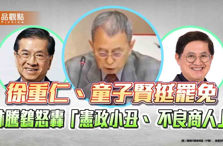 徐重仁、童子賢挺罷免　林騰鷂怒轟「憲政小丑、 不良商人」