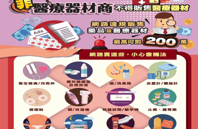 網路販售藥品與醫材小心受罰　民眾切勿以身試法