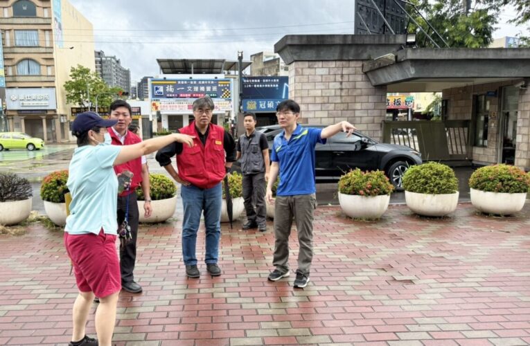 高市副市長李懷仁率隊勘災 確保校園及周邊居民安全無虞