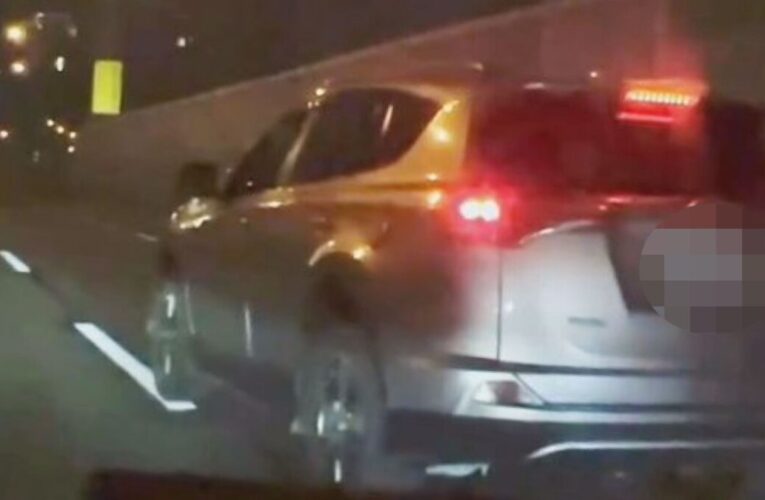 丹娜絲颱風後 高市夜間快速道上傳惡意停車逼車