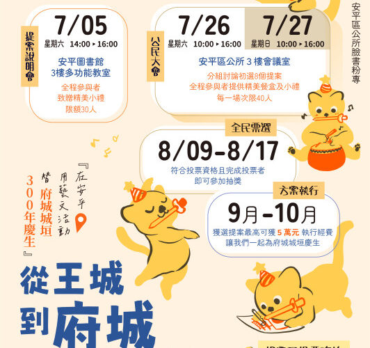 安平區公所推公民參與 共慶府城城垣 300 週年