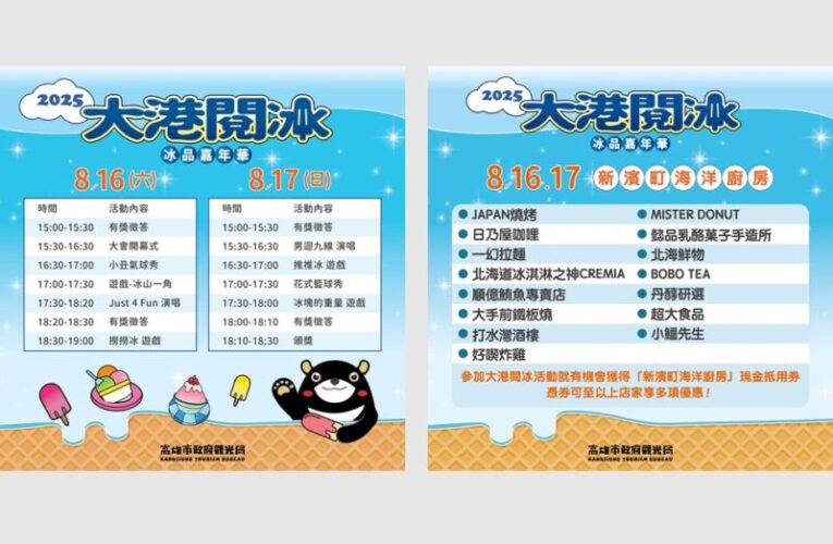 高雄「大港閱冰」冰品嘉年華登場   觀光局:搭大眾運輸順遊旗津風箏節