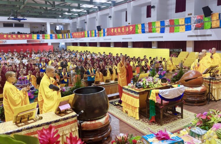 聖德釋證達教尊主法地藏菩薩聖誕法會　500多善信同霑天降雨花樹甘露