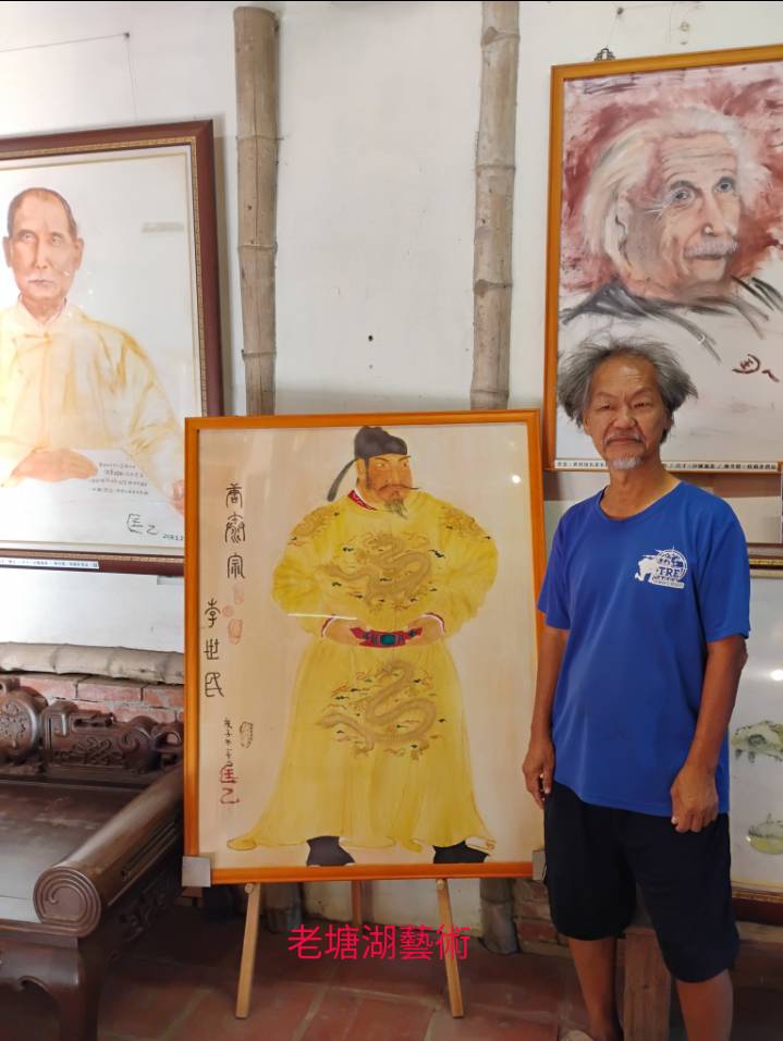 台南學甲老塘湖藝術村 928連假 匡乙指油畫創舊大師 展出近年新作真跡
