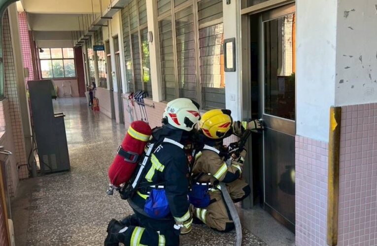 強化跨區協作！基隆五大消防分隊正濱國小實兵演練