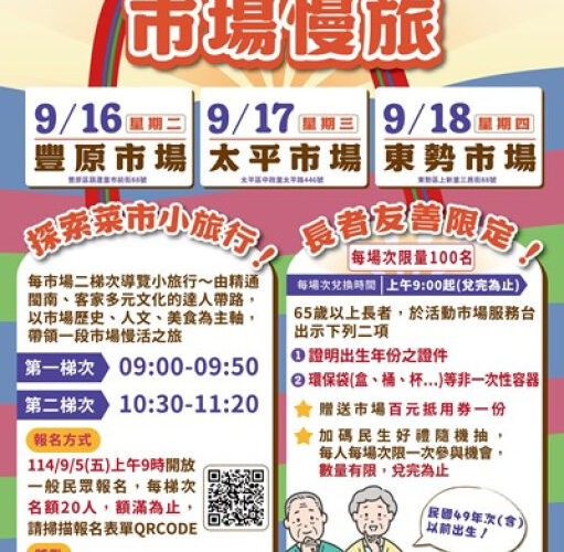 好市台中！10大菜市聯合活動 經發局邀您逛市場、抽好禮、拿抵用券
