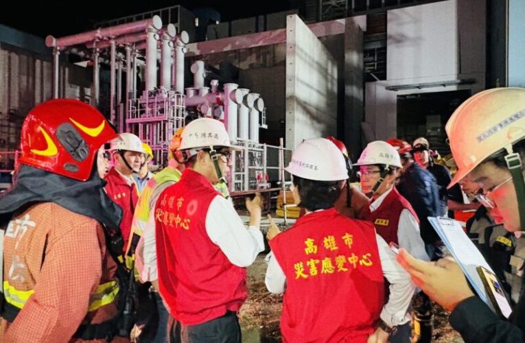 陳其邁趕往興達電廠 了解火災原因