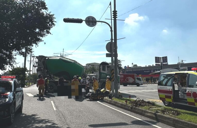 內輪差巨輪奪命 仁武水泥車右轉輾斃腳踏車女騎士
