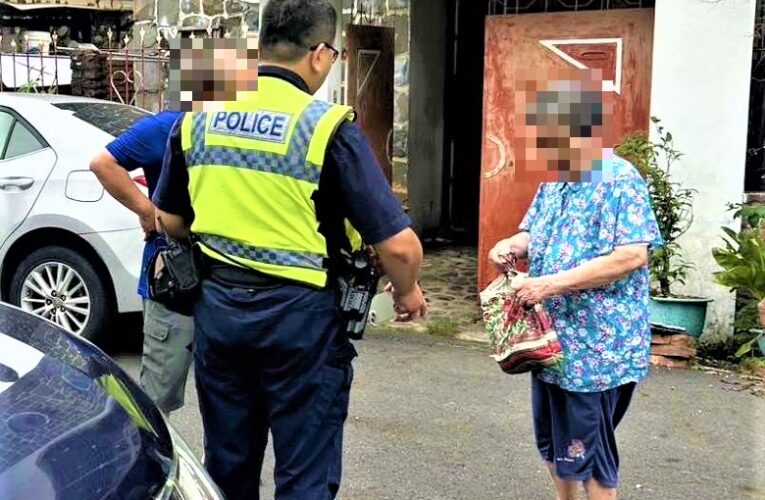 外出尋親迷途  長竹警助老婦人返家