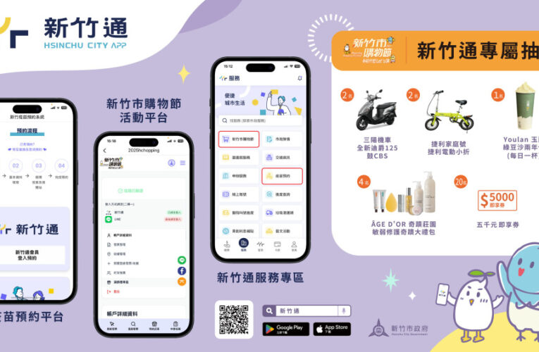 一機在手、市政暢行　「新竹通」APP再升級加碼購物節專屬抽        