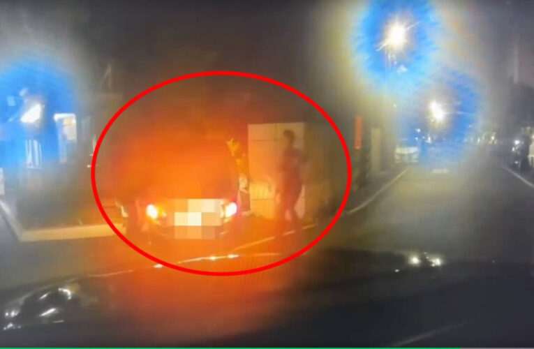 路竹警攔查可疑車輛　通緝犯拒檢自撞遭逮