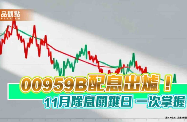 00959B十一月除息0.045元！連3月不變　想領息最晚這天買