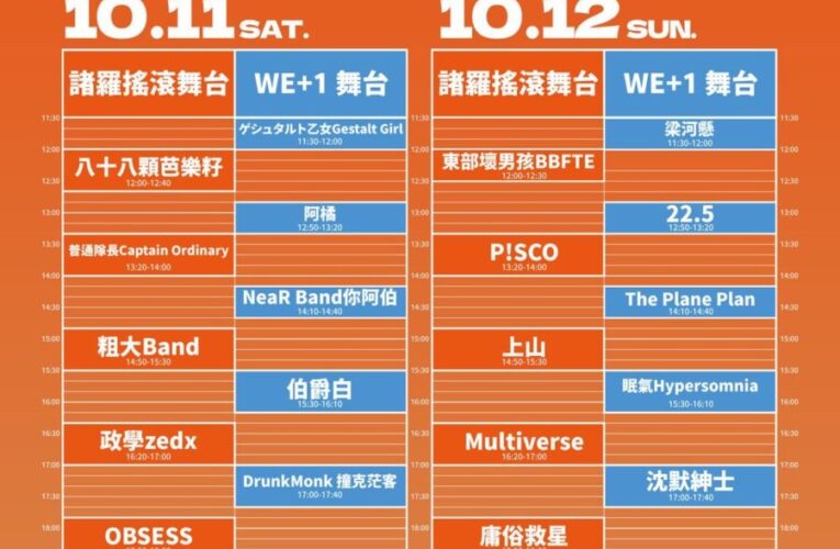 免費狂歡！諸羅搖滾音樂祭國慶重磅登場　28組卡司掀嗨翻嘉市