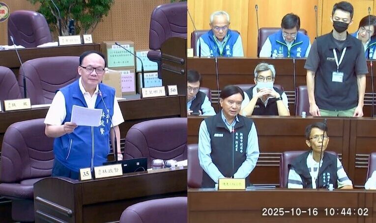 林政賢議員質詢並關注公務廉政及重大交通建設與敬老政策