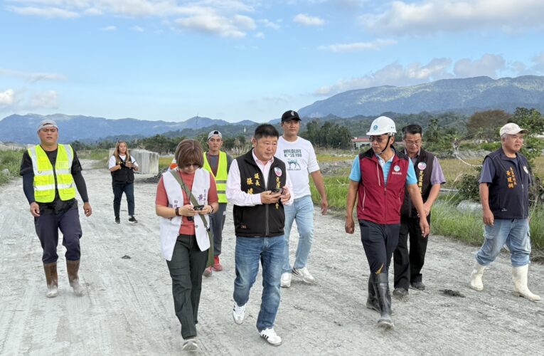馬太鞍溪堰塞湖潰壩衝擊擴大　張峻議長今再赴現場督導四大野溪清淤進度