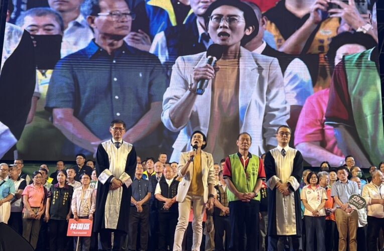 民進黨高雄市長初選 林岱樺岡山之夜淚謝支持者 三萬人創初選最大場面