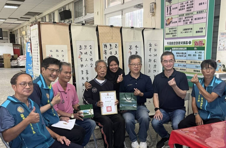 苗栗榮服處與北榮竹院共同關懷仁安社區榮民書法家