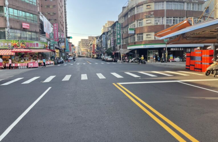 三民區建興路下水道工程完工 排水通道路平