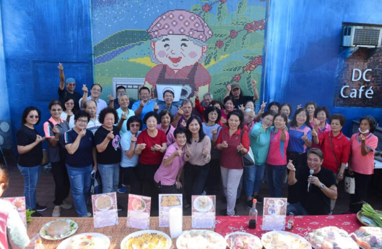 旗山區公所攜手圓富社區  打卡牆揭牌展現社區改造成果