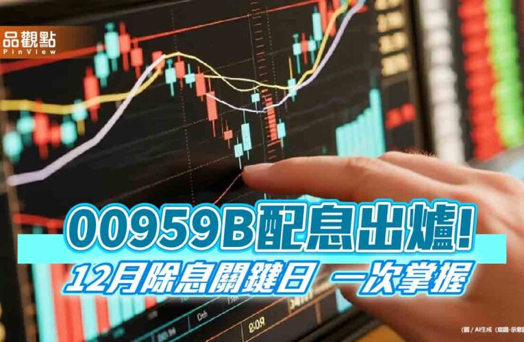 00959B年終除息0.045元！連4月不變　想領息最晚這天買