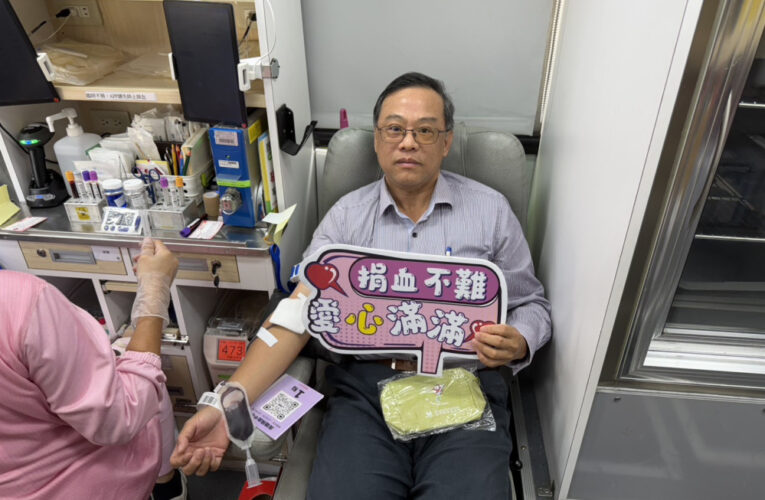 中油大林煉油廠捐血活動  林文祥率先捲袖捐熱血