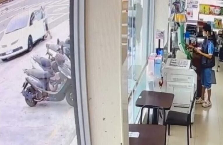 女子超商購物未熄火 陌生男躲後座劫財搶車