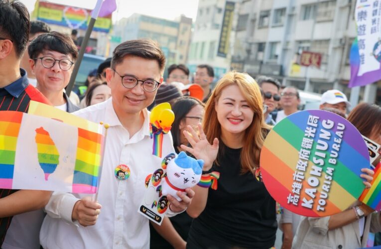 賴瑞隆出席高雄同志大遊行：打造友善多元的人權城市 讓每一種顏色都被看見