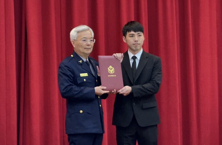 守護婦幼安全獲肯定　嘉市刑大李明翰獲警政署表揚