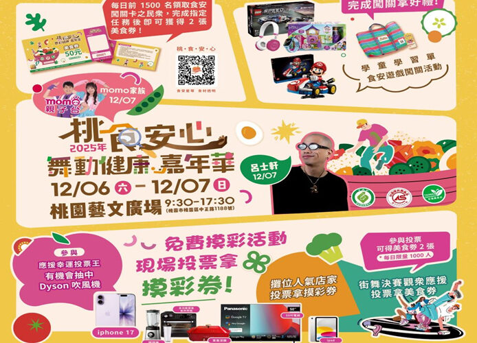 桃食安心舞動健康嘉年華　年度健康盛事12/6藝文廣場登場