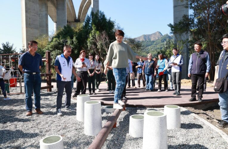 這個好玩！ 國姓橋聳雲天增設親子遊樂設施、山訓場