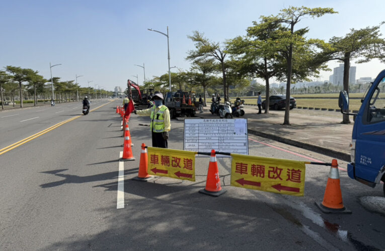 時代大道路面下陷   水利局將迅速於24小時內修復