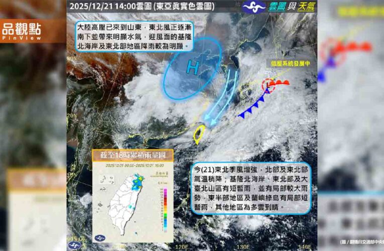 聖誕節急凍！3000公尺高山降雪機率大增 最強冷空氣週三殺到