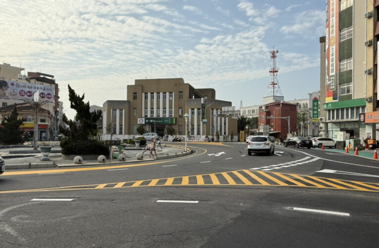 新營圓環標線優化改造 為全台市區首座螺旋圓環（Spiral Roundabout）設計