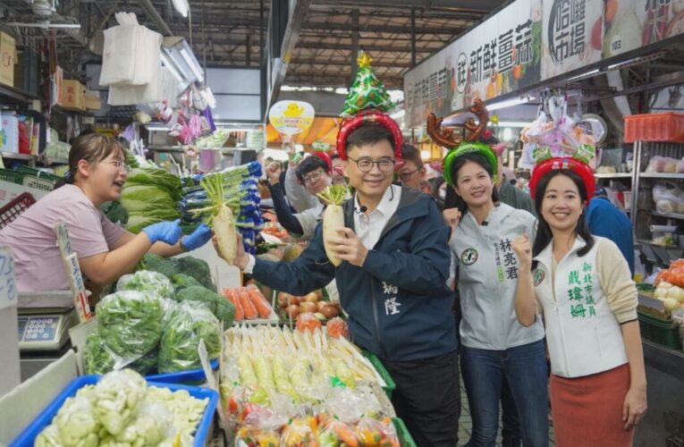 三女力南下站台拚人氣 賴瑞隆左營市場勤走基層