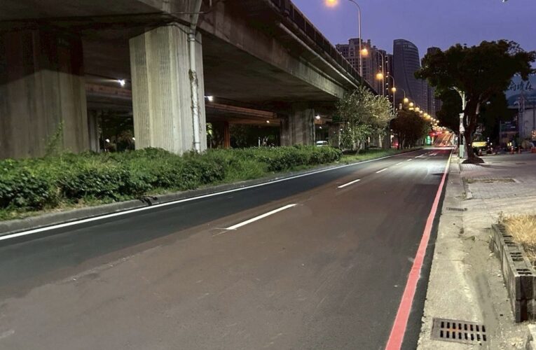 配合年末大型活動交通需求　中市完成環中路南向道路燙平