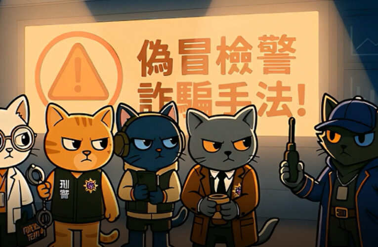 刑事貓咪小隊推出全新反詐騙動畫  揭「普發1萬元」二大詐騙手法