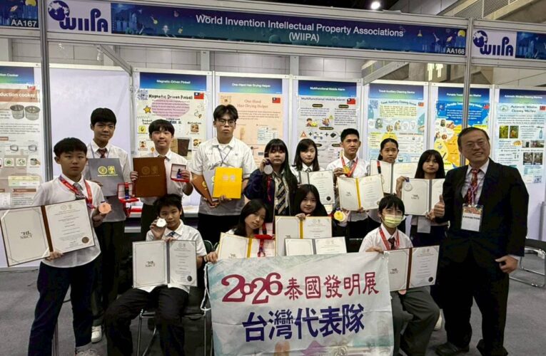 桃園會稽國中心發明社   曼谷國際展再創輝煌勇奪2金4銀2銅