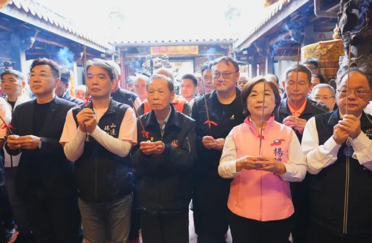 「時尚媽祖」降臨台中！ 　山邊媽祖百年首訪 傍晚攜手旱溪、大庄媽逛夜市 鄭副市長祈願國泰民安