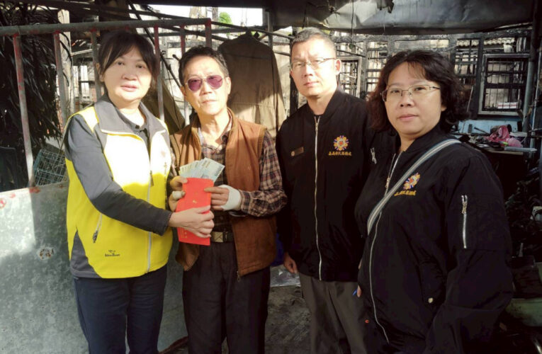 嘉義榮服處慰問祝融榮民 協助安置榮家度難關