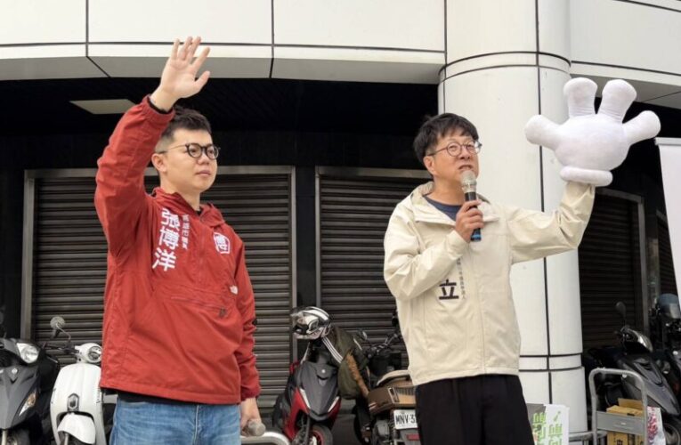 昔日罷韓夥伴再攜手尹立、張博洋站路口 強調高雄需要即戰力