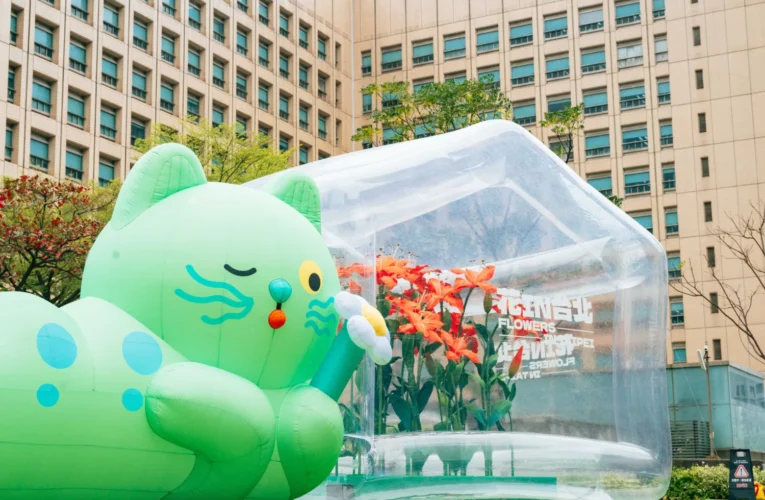 超人氣插畫角色「喵喵」化身巨偶　北市府廣場必拍打卡點