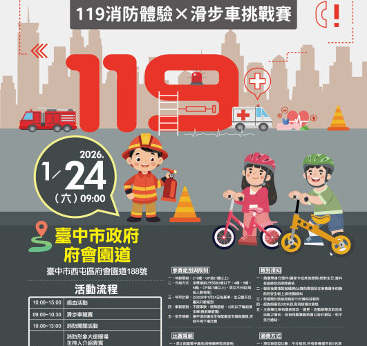 119消防節府後廣場登場！「風火輪救援隊」親子防災體驗熱力開跑