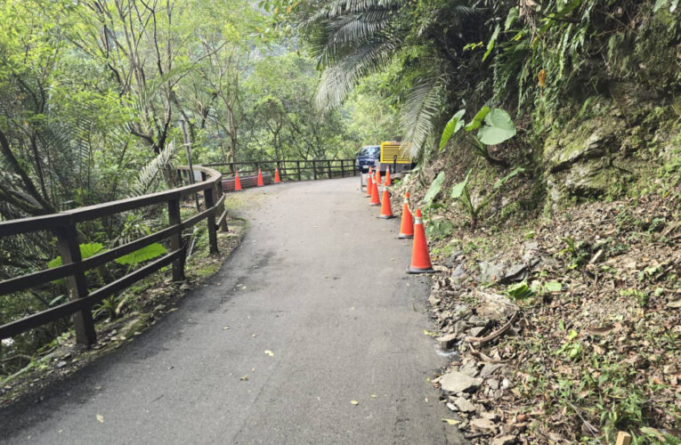 內洞觀瀑步道上邊坡落石防護工程　內洞國家遊樂區自1/19-23休園5天