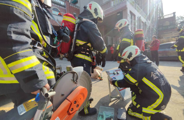 金門消舉辦無腳本火災搶救演練 提升救災能力