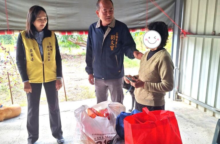 寒流來襲區長莊家柔把溫暖送到家