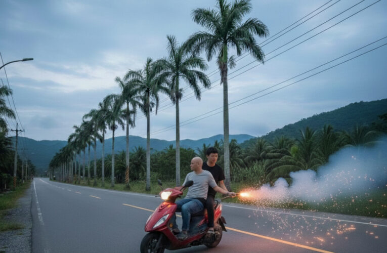 枋山路段傳騎乘機車燃鞭炮   枋寮警方火速查辦
