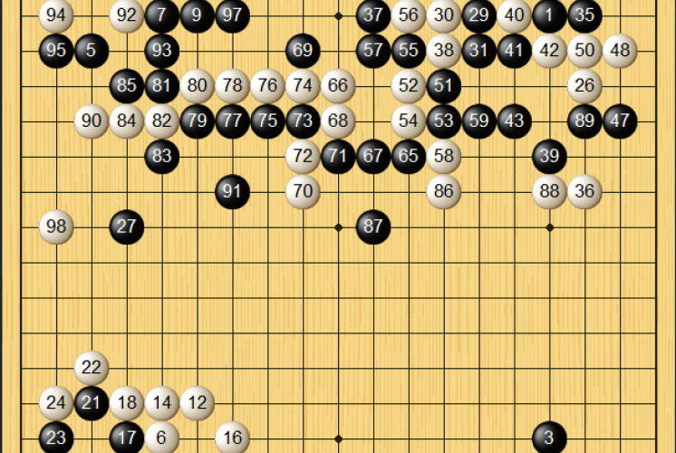 困獸之鬥-圍棋棋局欣賞（黑白子/觀戰）