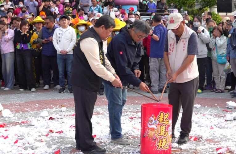 出席旗山天后宮馬年媽祖文化節  李懷仁與民同祈平安、點炮迎福氣