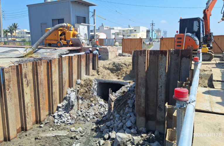 將軍區馬沙溝3號水門啟動改建  強化區域防洪量能